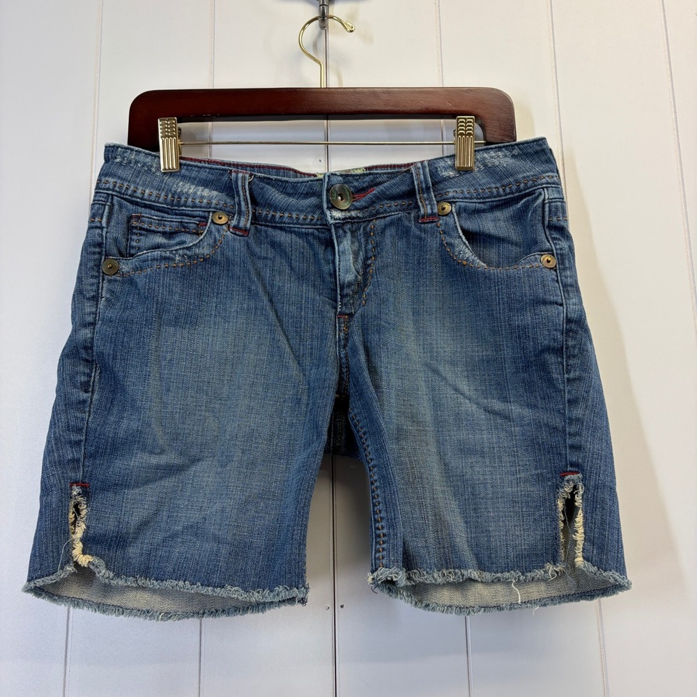 Marlow Blue Distressed Denim Jean Shorts